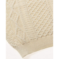 Men's Aran Crew Neck Natural Jumper