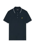 Dark Blue Tipped Short Sleeve Polo Shirt