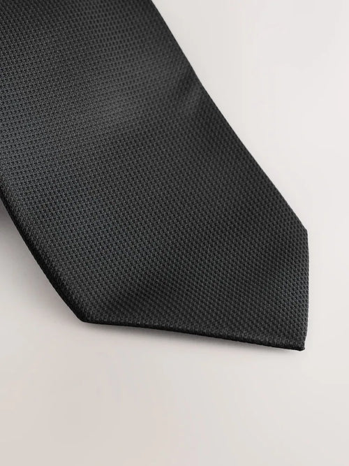 Black Textured Tie