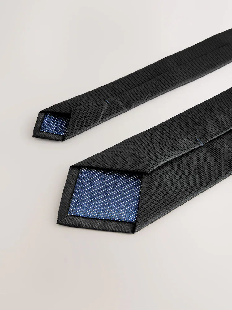 Black Textured Tie