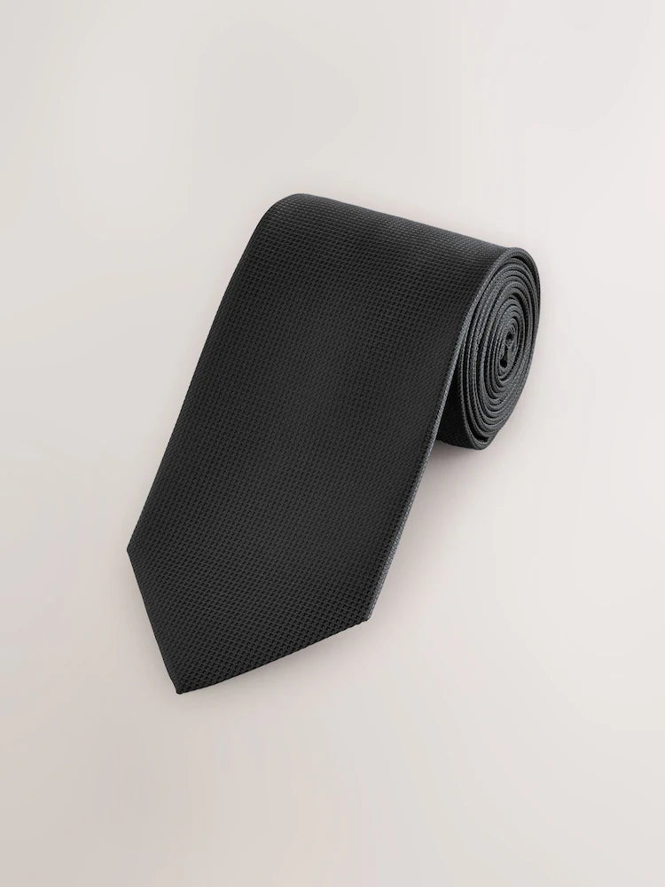Black Textured Tie