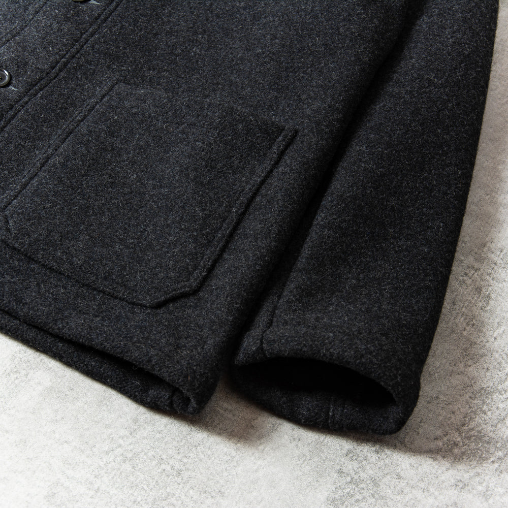 Double Face Wool Jacket - Anthracite Black