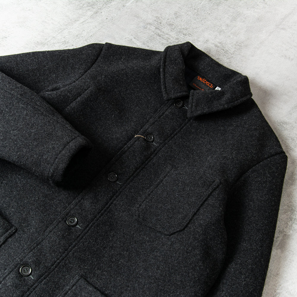 Double Face Wool Jacket - Anthracite Black