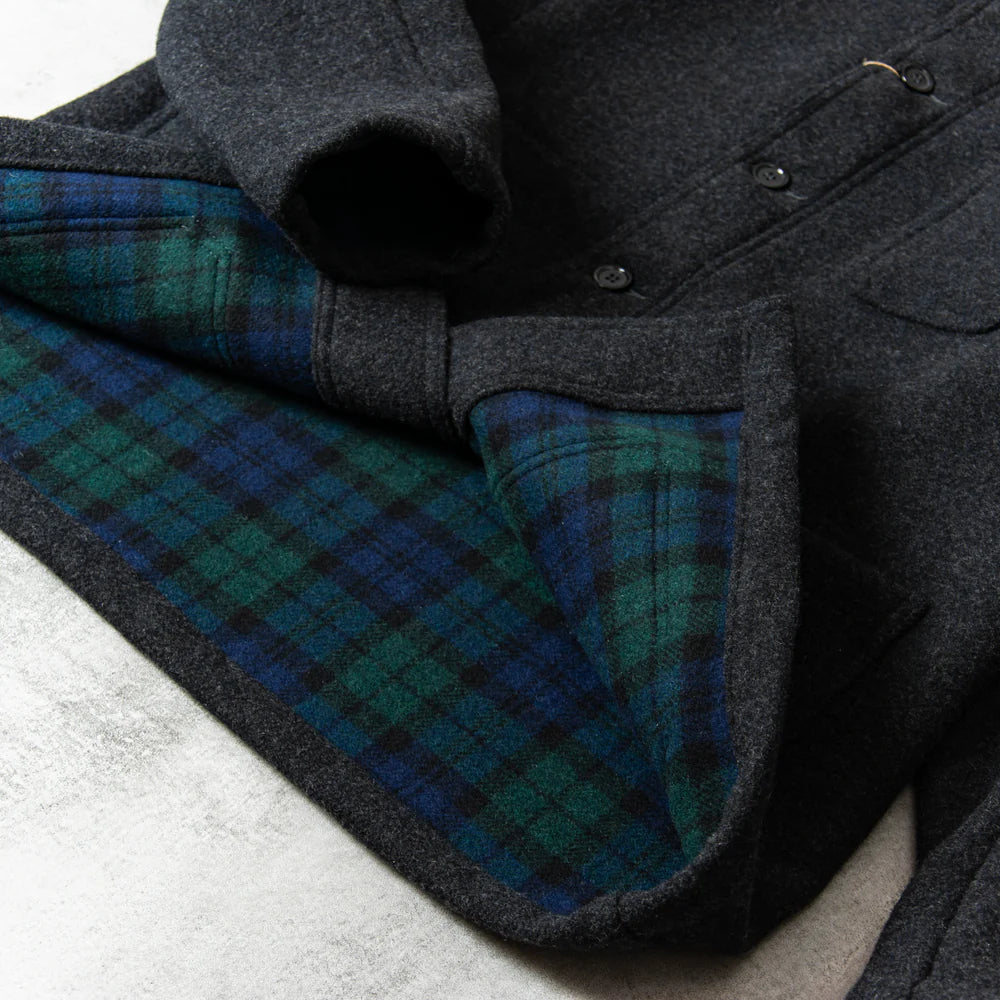 Double Face Wool Jacket - Anthracite Black