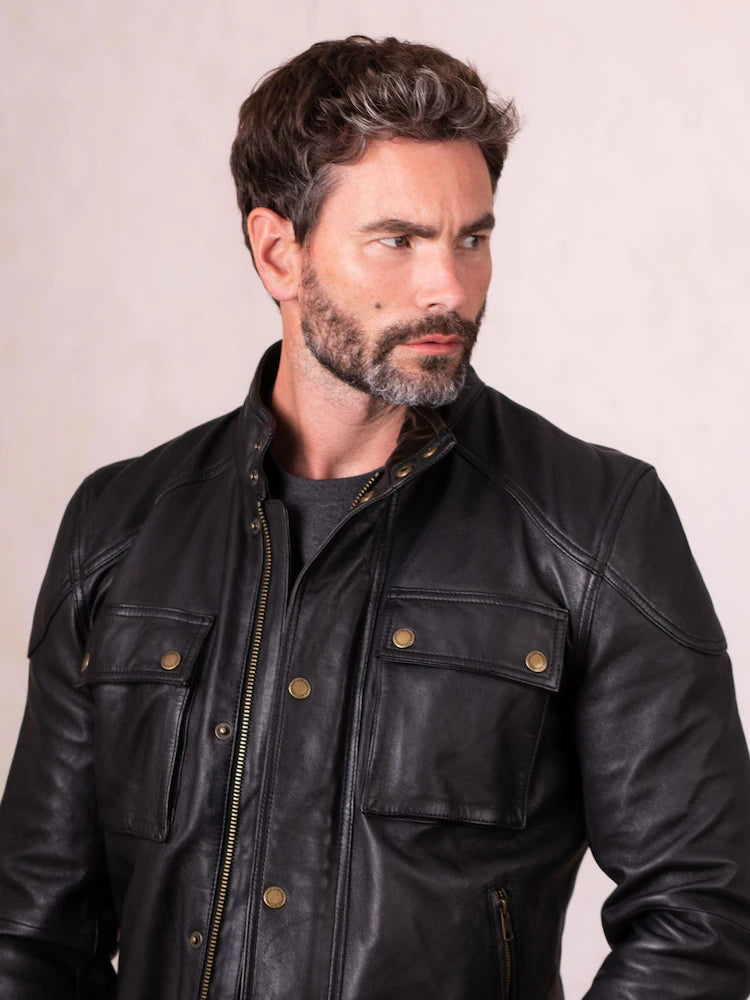 Leather Black Burnmoor Jacket